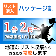 リストパッケージ割 地道なリスト収集からあなたを開放します