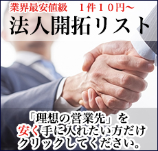 無駄な宛先0を限界まで追求した法人開拓リスト
