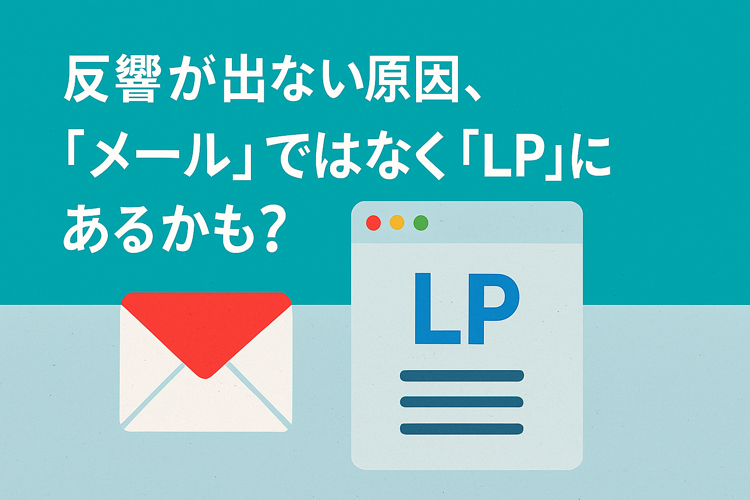 反響が出ない原因、「メール」ではなく「LP」にあるかも？
