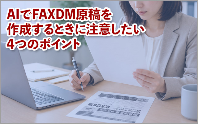 AIでFAXDM原稿を作成するときに注意したい4つのポイント